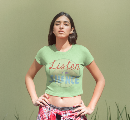 Printed T-Shirt - Crop Tops - Listen to the Silence Tee Fusion