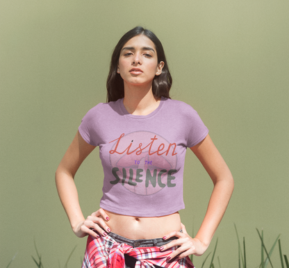 Printed T-Shirt - Crop Tops - Listen to the Silence Tee Fusion