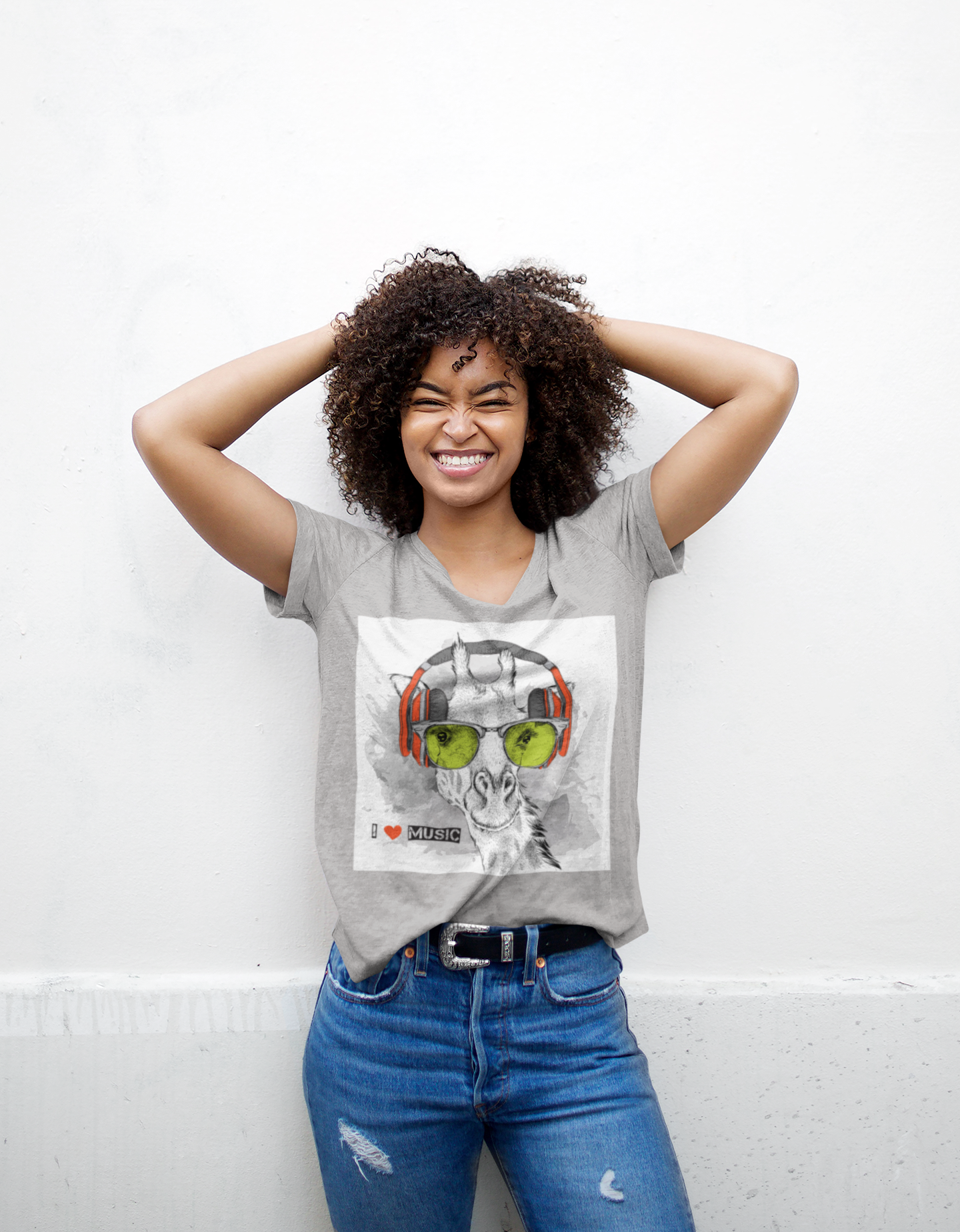 Printed T-Shirt - Regular Women - I Love Music Tee Fusion