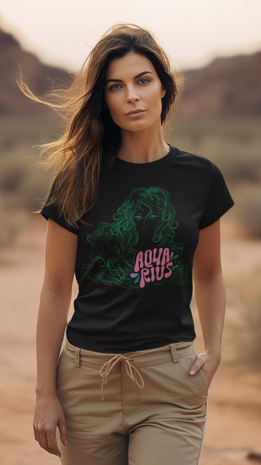 Printed T-Shirt - Regular Women - Aquarius