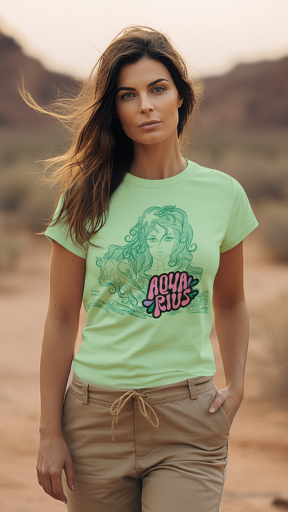 Printed T-Shirt - Regular Women - Aquarius