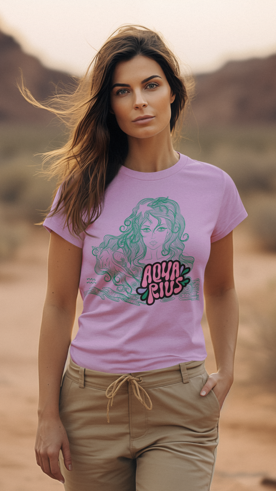 Printed T-Shirt - Regular Women - Aquarius