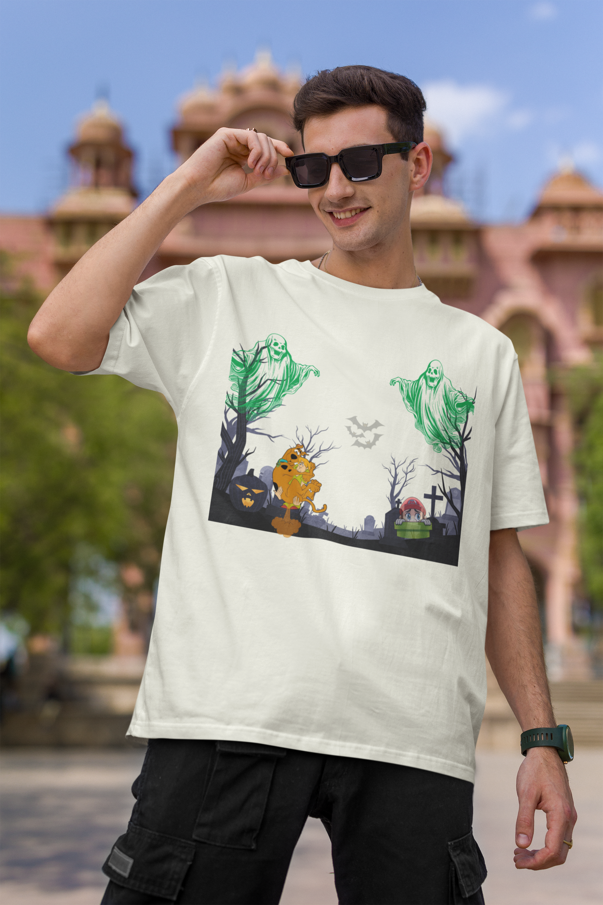 Oversized T- Shirt Men - Halloween Tee Fusion