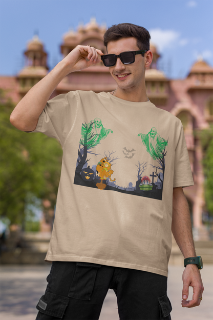 Oversized T- Shirt Men - Halloween Tee Fusion