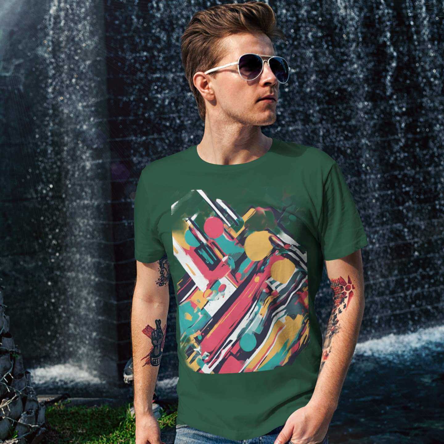 Printed T-Shirt - Regular Men - Abstract