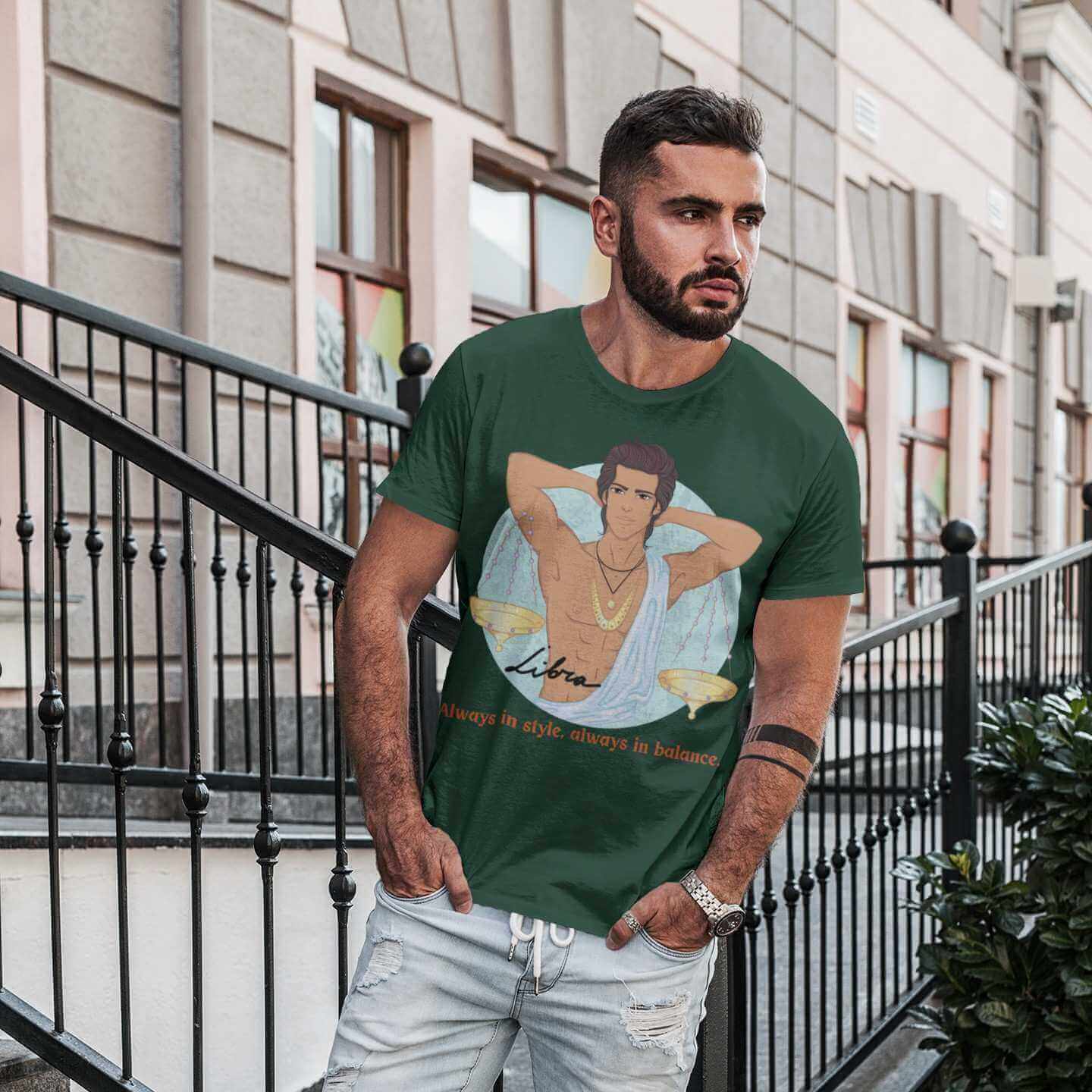 Printed T-Shirt - Regular Men - Libra