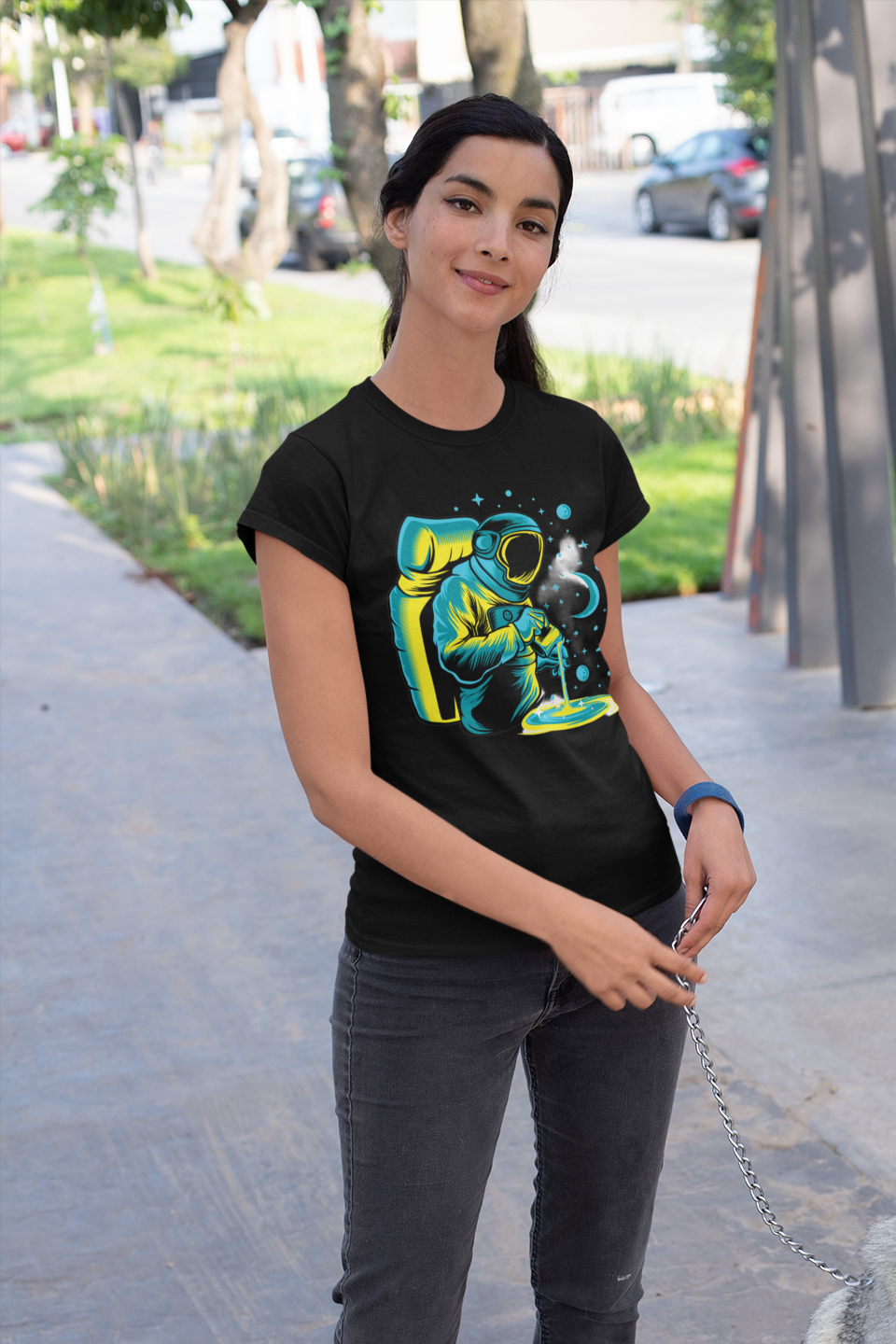 Printed T-Shirt - Regular Women - Chilling on Another Planet Tee Fusion