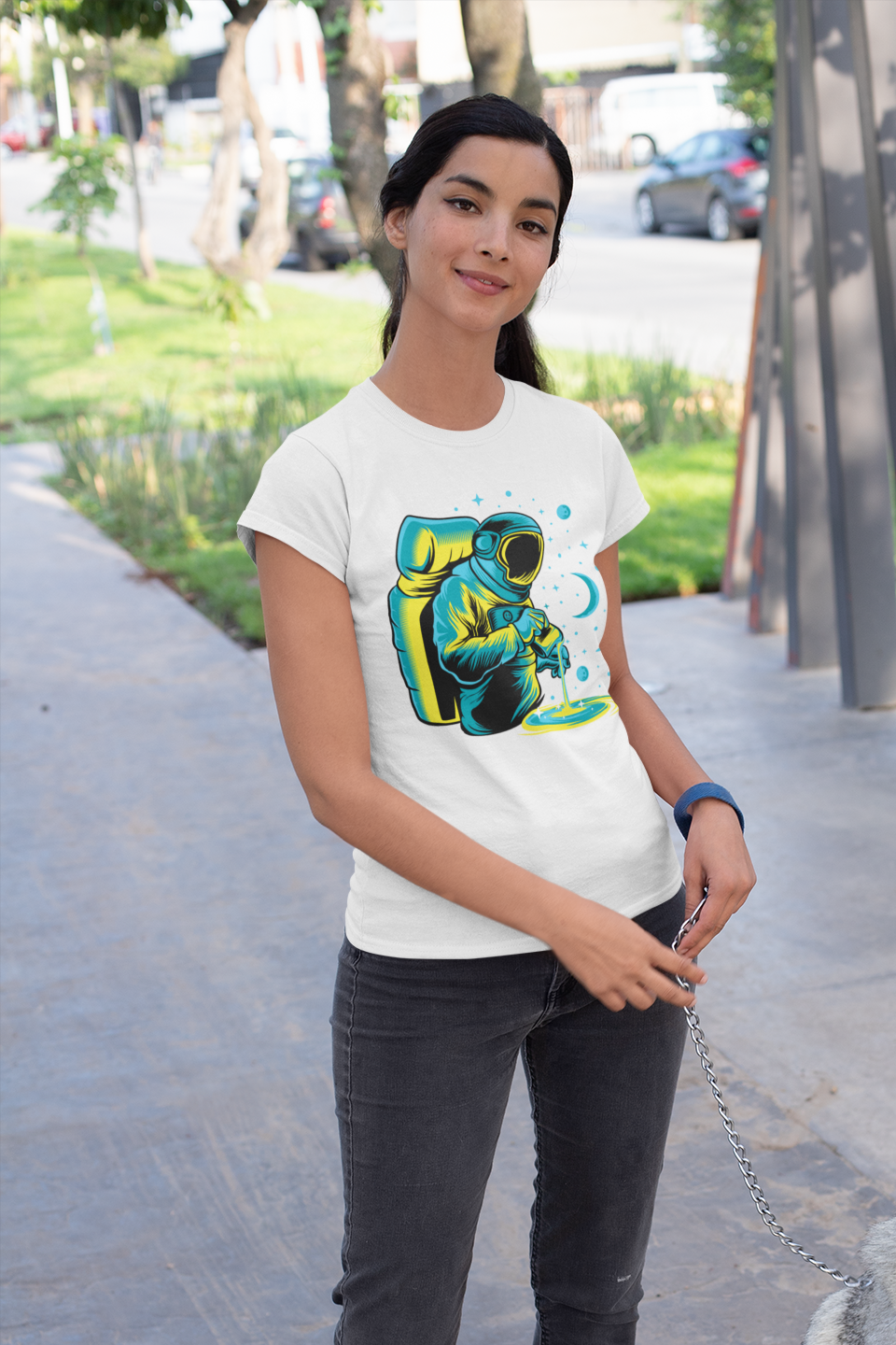 Printed T-Shirt - Regular Women - Chilling on Another Planet Tee Fusion