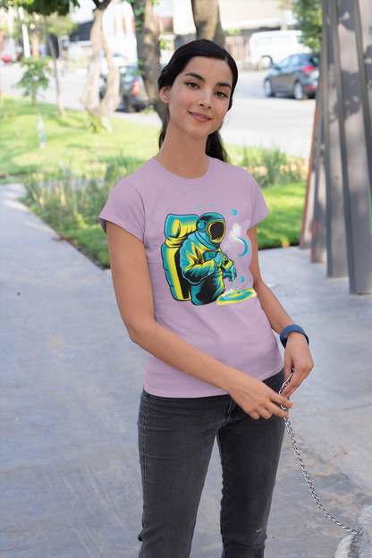 Printed T-Shirt - Regular Women - Chilling on Another Planet Tee Fusion