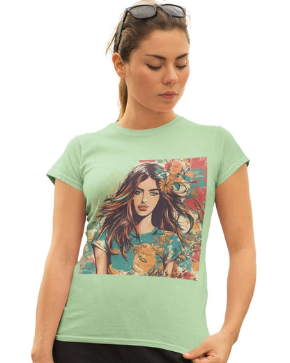 Printed T-Shirt - Regular Women - Radiant Dreamer