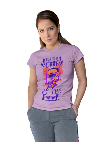 Printed T-Shirt - Regular Women - Keeping it Cool by the Pool Tee Fusion