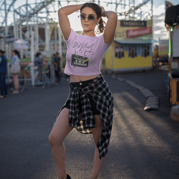 Printed T-Shirt – Crop Tops – Front – Old School