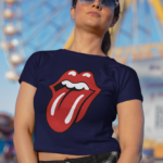 Printed T-Shirt - Crop Tops - Front - Rolling Stone Tee Fusion