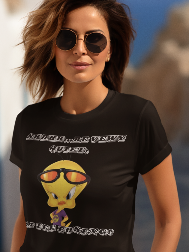 Printed T-Shirt - Regular Women - Shhh, Be Vewy Quite Tee Fusion