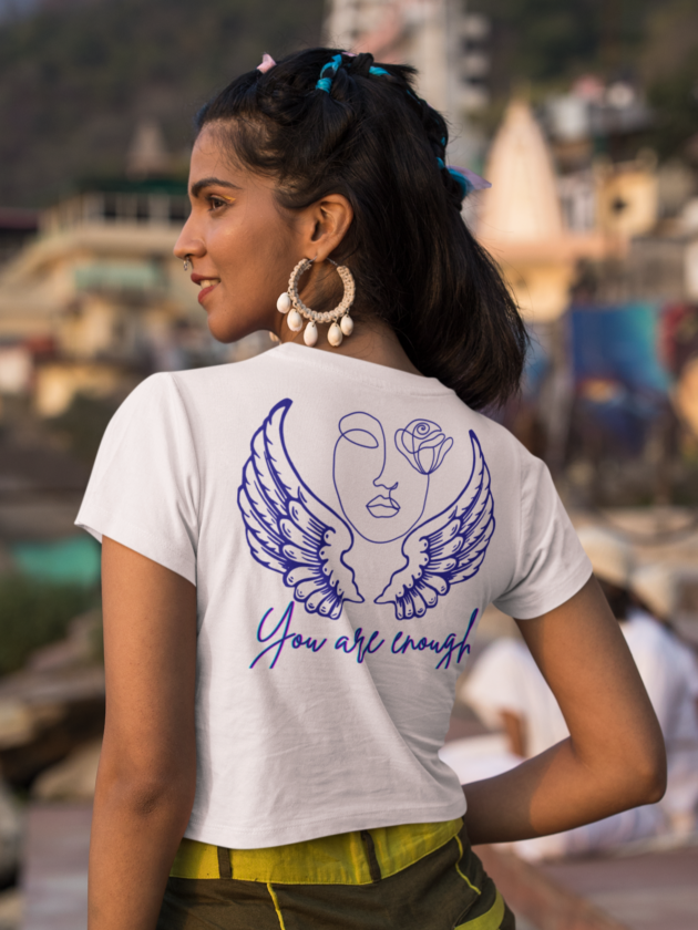 Printed T-Shirt - Crop Tops - You are Enough Tee Fusion