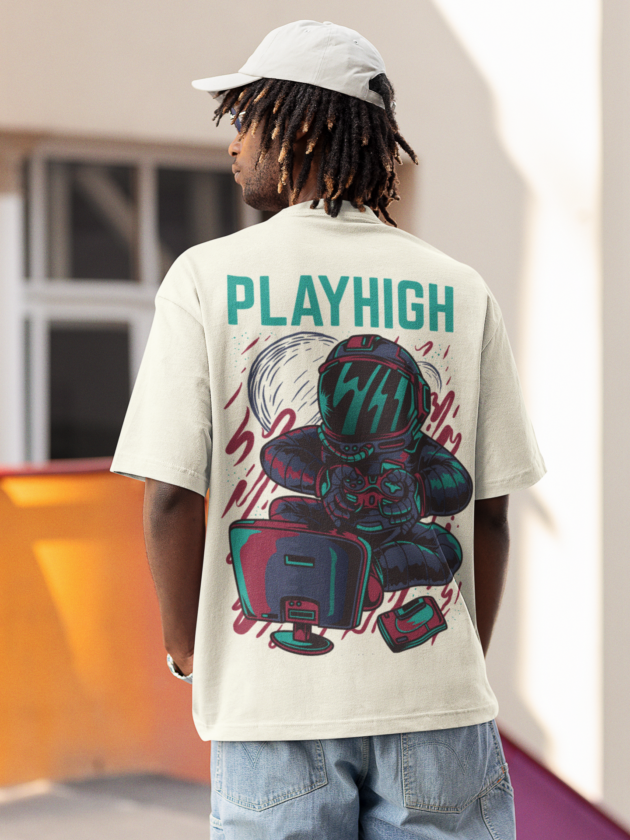 Oversized T- Shirt Men - Play High Tee Fusion