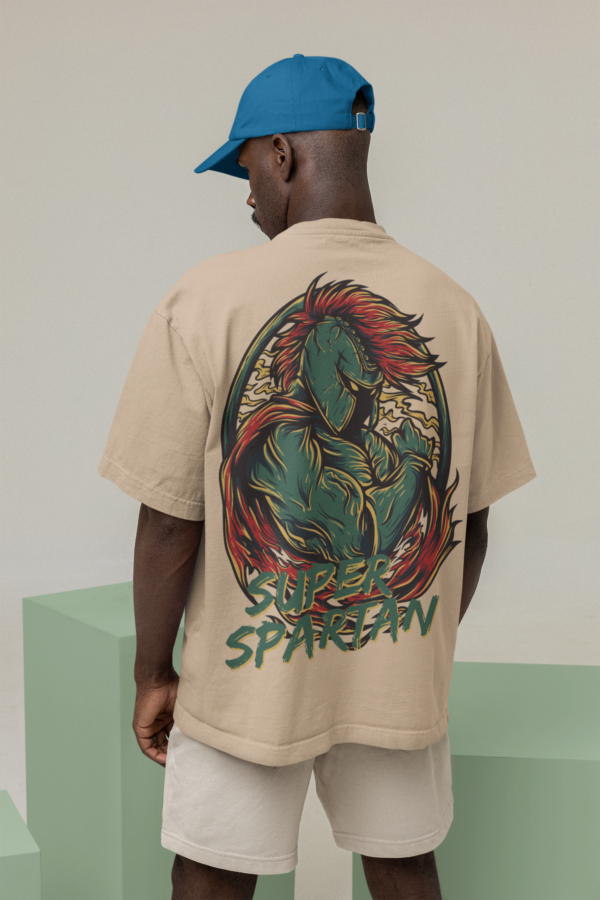 Oversized T- Shirt Men - Super Spartan Tee Fusion