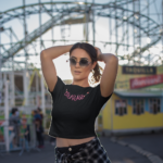Printed T-Shirt - Crop Tops - Front - Courage Tee Fusion