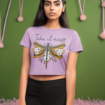 Printed T-Shirt - Crop Tops - Take It Easy Tee Fusion
