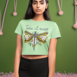 Printed T-Shirt - Crop Tops - Take It Easy Tee Fusion