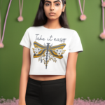 Printed T-Shirt - Crop Tops - Take It Easy Tee Fusion
