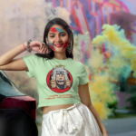 Printed T-Shirt - Crop Tops - Front - Trying to Navigating through this crazy world Tee Fusion