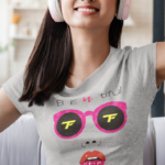 Printed T-Shirt - Crop Tops - Front - B E U TIFUL Tee Fusion
