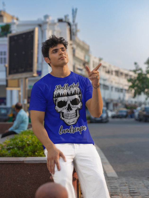 Printed T-Shirt - Regular Men - Sculpted Landscape Tee Fusion