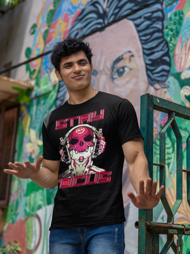 Printed T-Shirt - Regular Men - Stay Focus Tee Fusion