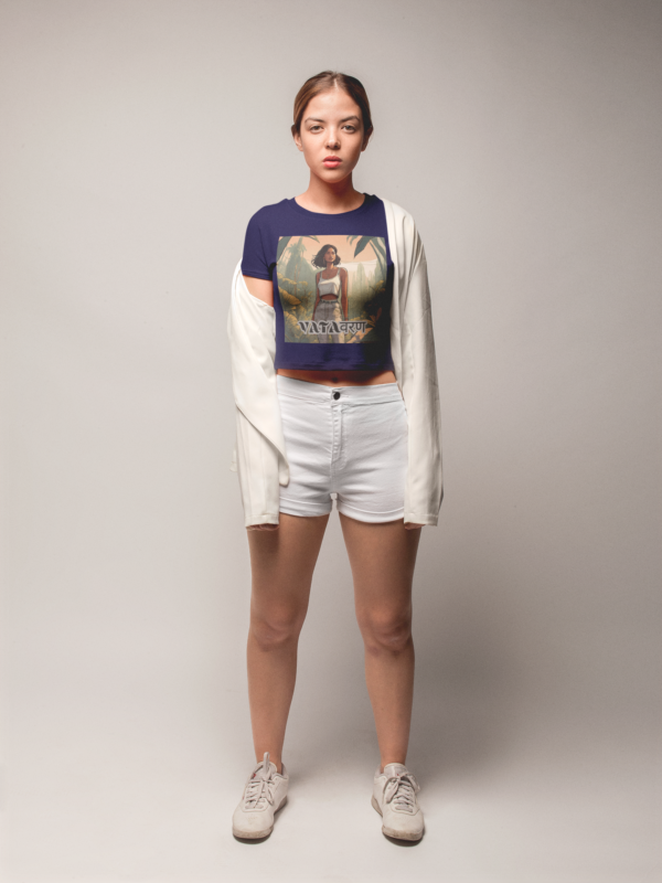 girl-wearing-a-crop-top-tshirt-template-standing-in-a-white-room-a19547