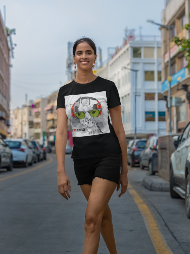 Printed T-Shirt - Regular Women - I Love Music Tee Fusion