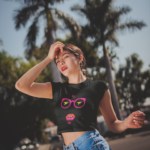 Printed T-Shirt - Crop Tops - Front - B E U TIFUL Tee Fusion