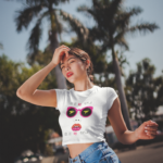 Printed T-Shirt - Crop Tops - Front - B E U TIFUL Tee Fusion