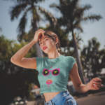 Printed T-Shirt - Crop Tops - Front - B E U TIFUL Tee Fusion