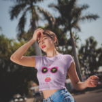 Printed T-Shirt - Crop Tops - Front - B E U TIFUL Tee Fusion
