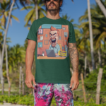 t-shirt-mockup-of-a-man-with-surfer-shorts-standing-at-the-beach-26755
