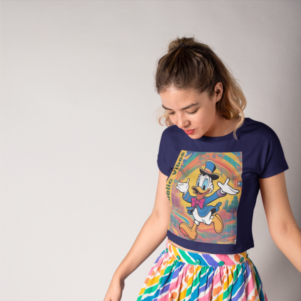 Printed T-Shirt - Crop Tops - Quackadelic Vibes - Image 2